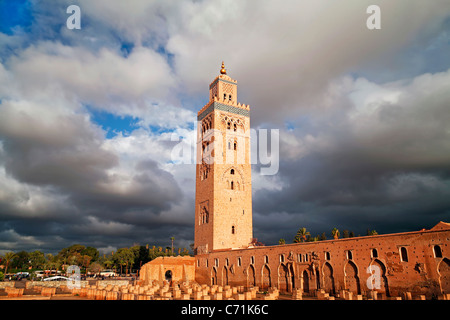 Le minaret de la Koutoubia à Marrakech, Maroc, Afrique du Nord Banque D'Images