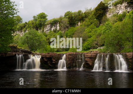 Le Wath Wain, Force à la rivière Swale dans le Yorkshire Dales National Park, North Yorkshire, Angleterre Banque D'Images