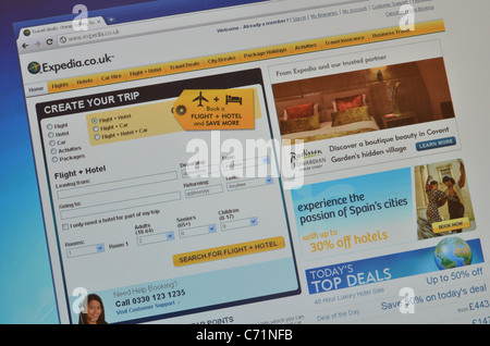 Capture d'Expedia Banque D'Images