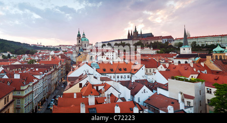 Vue sur les toits, Vieille Ville, Prague, République Tchèque Banque D'Images