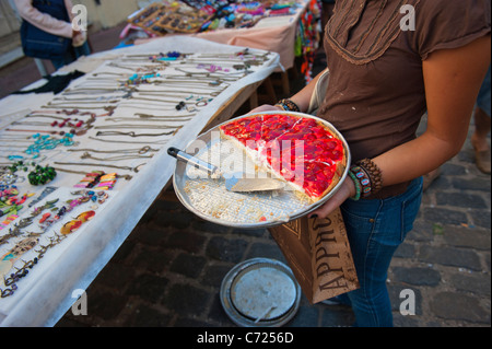 La plaza Dorrego dimanche marché aux puces, San Telmo, Buenos Aires, Argentine Banque D'Images