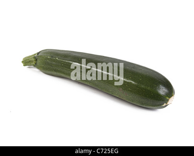 Courgettes cultivées allotissement sur fond blanc Banque D'Images