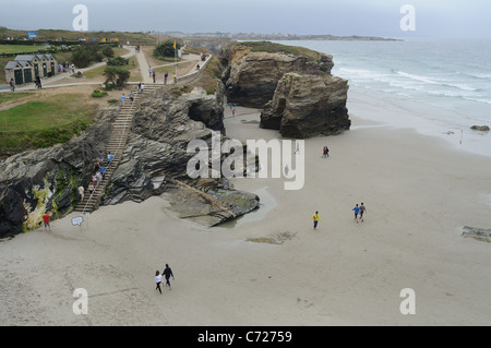 ' PRAIA COMME CATEDRAIS ' - RIBADEO CONSEIL. Province de Lugo. Meadela . Espagne Banque D'Images