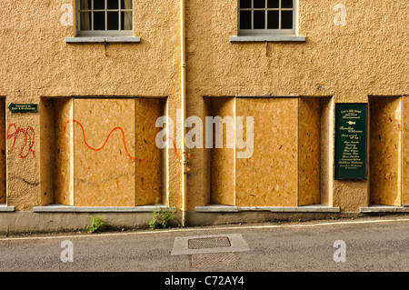 Fermé et barricadèrent hotel Banque D'Images