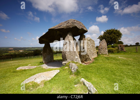 Pentre Ifan chambre funéraire, Ceredigion, pays de Galles, Royaume-Uni Banque D'Images