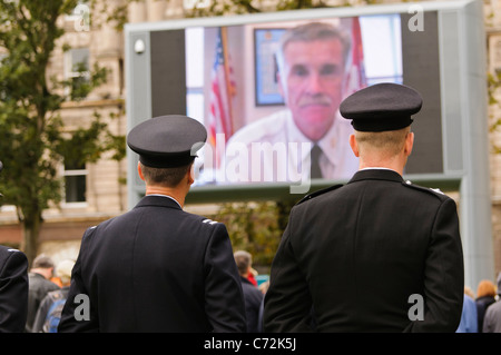 Service d'incendie ni recevoir de message de Edward Kilduff, chef de FDNY comme Belfast marque le 10e anniversaire du 11 septembre Banque D'Images