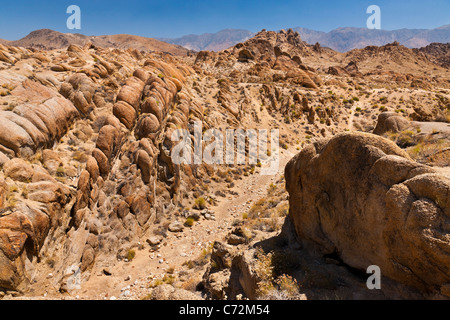 Les Alabama Hills, soutenue par la Sierra Nevada, près de Lone Pine, en Californie, USA. JMH5325 Banque D'Images