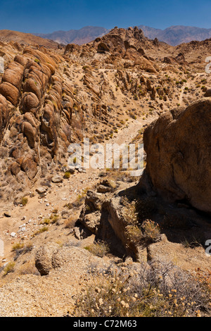 Les Alabama Hills, soutenue par la Sierra Nevada, près de Lone Pine, en Californie, USA. JMH5326 Banque D'Images