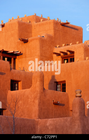 Façade de l'hôtel La Fonda à Santa Fe, Nouveau Mexique Banque D'Images