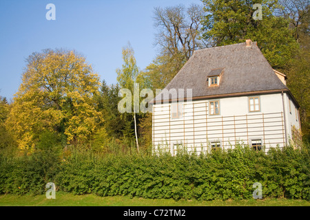 Goethes maison Jardin, Parc Ilm, Weimar, Thuringe, Allemagne, Europe Banque D'Images