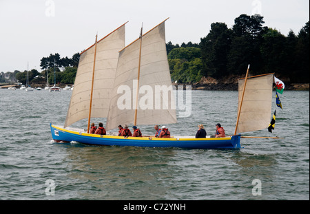 Cwch John Kerr (UK) : réplique d'un concert 'Bantry Bay' datant de 1796. Semaine du Golfe du Morbihan (Bretagne, France). Banque D'Images