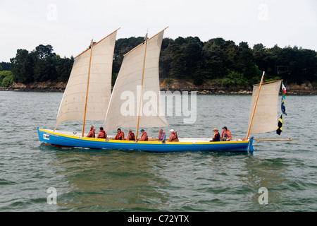 Cwch John Kerr (UK) : réplique d'un concert 'Bantry Bay' datant de 1796. Semaine du Golfe du Morbihan (Bretagne, France). Banque D'Images