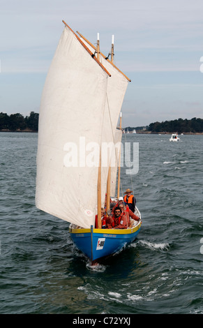 Cwch John Kerr (UK) : réplique d'un concert 'Bantry Bay' datant de 1796. Semaine du Golfe du Morbihan (Bretagne, France). Banque D'Images