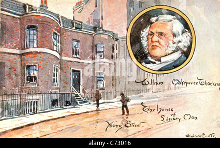 Photo Carte postale par artiste Sydney Carter de William Makepeace Thackeray dans les maisons de la série d'Œuvres littéraires Hommes