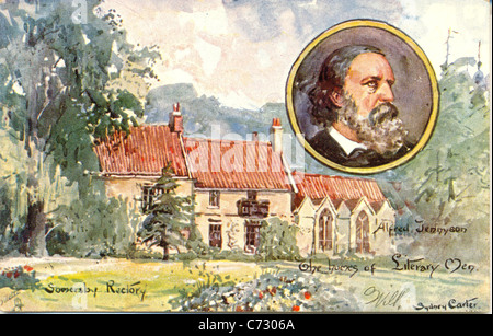 Photo Carte postale par artiste Sydney Carter d'Alfred Tennyson dans les maisons de la série d'Œuvres littéraires Hommes
