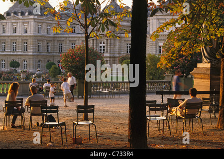 Jardin du Luxembourg, le plus grand parc public à Paris, 6e arrondissement, Paris, France Banque D'Images