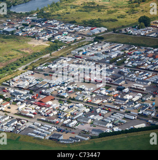 Les voyageurs de Dale Farm Site, Essex, Angleterre du Sud-Est Banque D'Images