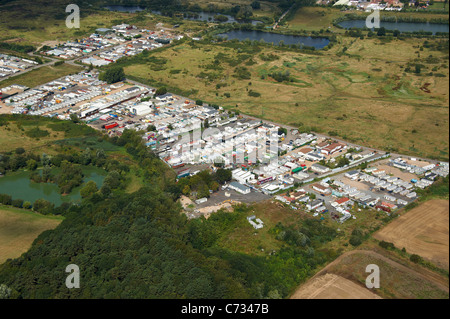 Les voyageurs de Dale Farm Site, Essex, Angleterre du Sud-Est Banque D'Images