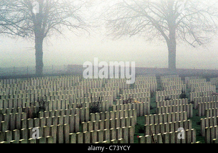 DELVILLE Wood Cemetery, LONGUEVAL sur la WW1 Somme,le nord de la France. Maintenu par la Commonwealth War Graves Commission,CSGC. Banque D'Images