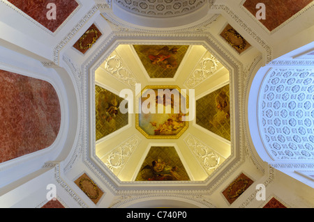 L'église Saint-Nicolas, plafond, Leipzig, Saxe, Allemagne, Europe Banque D'Images