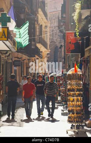 La province de Malaga, Malaga, Espagne. Scène de rue typique. Banque D'Images