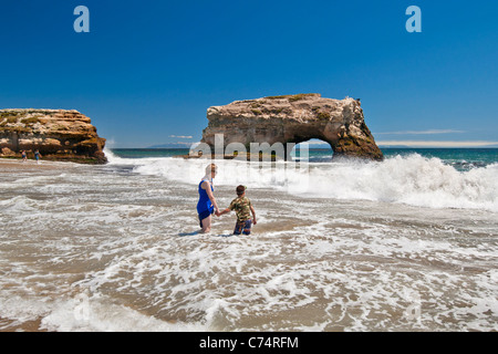 Natural Bridges State Beach à Santa Cruz, en Californie. Banque D'Images