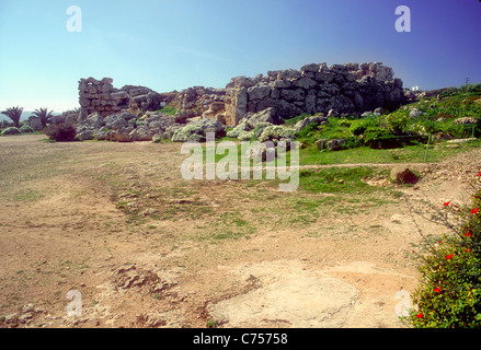 Temple Ggantija, néolithique, Xaghra, GOZO, Malte Banque D'Images