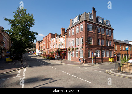 L'angle entre l'eau et Ludgate Hill Street dans le quartier des bijoutiers, Birmingham, Angleterre, RU Banque D'Images