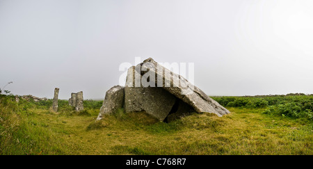 Zennor Quoit chambre funéraire néolithique sur Zennor, Cornwall, UK Banque D'Images