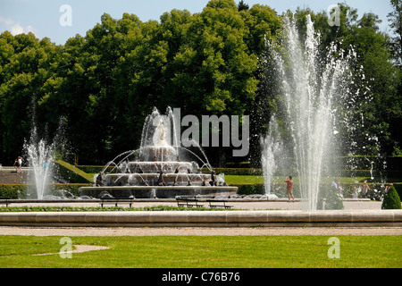 Fontaine Latona, Herrenchiemsee Herreninsel Haute-bavière Allemagne Banque D'Images