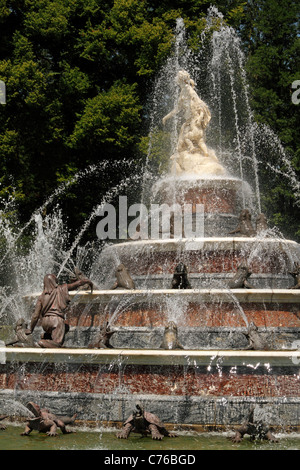 Fontaine Latona, Herrenchiemsee Herreninsel Haute-bavière Allemagne Banque D'Images