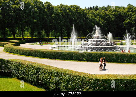 Fontaine Latona, Herrenchiemsee Herreninsel Haute-bavière Allemagne Banque D'Images