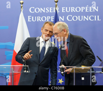 Donald Tusk, Herman van Rompuy Banque D'Images