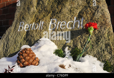 La tombe de Bertolt Brecht, Berlin, Allemagne Banque D'Images