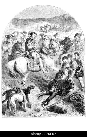 Comte Robert Carr politicien Somerset propose le roi James I Angleterre 1606 Overbury a briser sa blessure à la jambe l'inclinaison correspondant à Banque D'Images