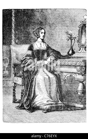 Anne Boleyn Reine deuxième épouse Henry VIII Marquis Pembroke exécuté exécution religieux politique roturier 1668 Banque D'Images