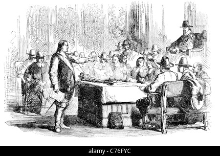 Oliver Cromwell militaire anglais leader politique républicain monarchie lord protecteur du Commonwealth New Model Army Guerre Civile Banque D'Images