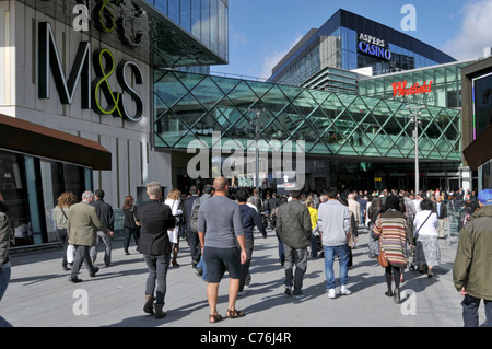 Entrée du centre commercial au centre commercial Westfield Stratford City Banque D'Images