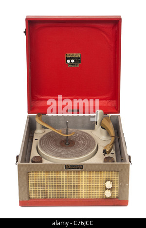 Vintage 1960 Dansette grand 4-speed record player portable Banque D'Images