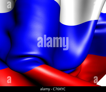 Drapeau de la Russie. Close up. Banque D'Images