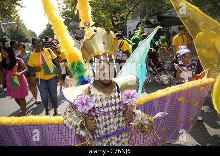 2011 ; West Indian/Caraïbes Kiddies Parade, Crown Heights, Brooklyn, New York. Banque D'Images