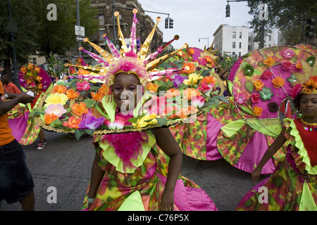 2011 ; West Indian/Caraïbes Kiddies Parade, Crown Heights, Brooklyn, New York. Banque D'Images