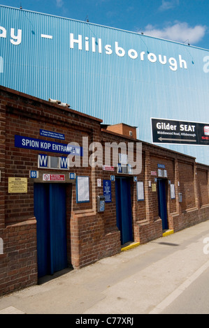 Hillsborough sheffield wednesday football club motifs au sol les stades Stade de soccer clubs club catastrophe tourniquets tour Banque D'Images