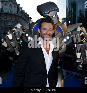 Hugh Jackman acteur assiste à la première de Real Steel britannique à l'Empire, Leicester Square, Londres, le 14 septembre 2011. Banque D'Images