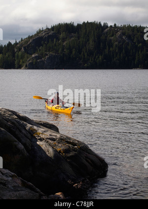 Eriksberg, kayak, Bohuslän, Suède Banque D'Images