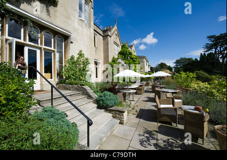 Le Bath Priory- Terrasse arrière Banque D'Images