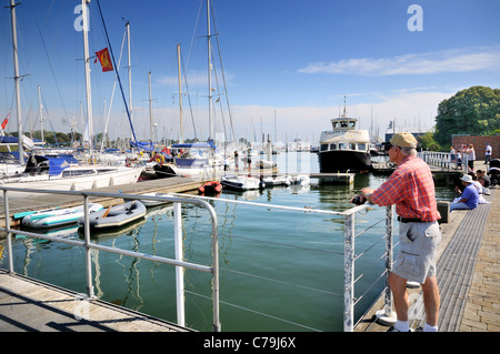 Port de Lymington sur summers Day Banque D'Images