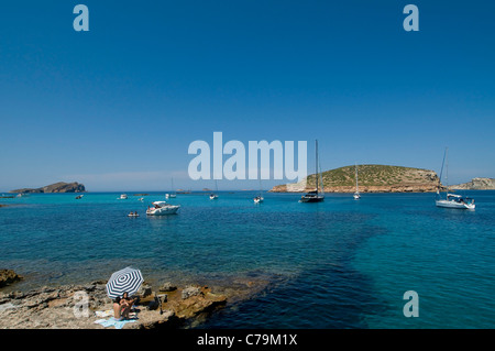 Cala Comte, Ibiza, Baléares, Espagne Banque D'Images