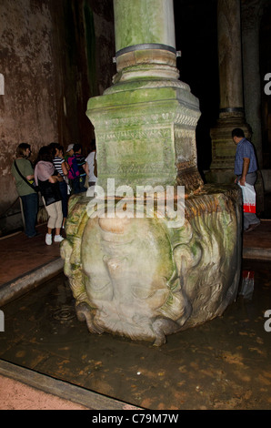 Turquie, Istanbul. La Citerne Basilique (Yerebatan Sarnici aka / Sarayi ou Palais creux), ch. L'Empire byzantin (527-565 A.D.) Banque D'Images