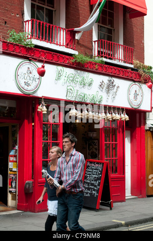 Restaurant italien sur Old Compton Street, London, UK Banque D'Images